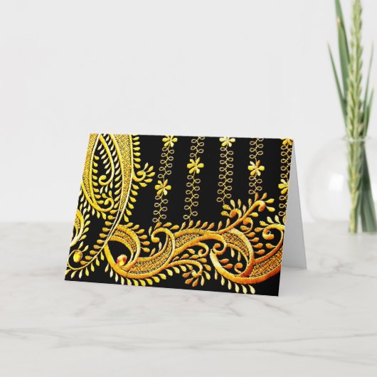 アラビア刺繍 招待状 (正面)