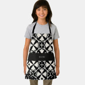 アラビア十字と菱形の幾何学的パターン エプロン (インサイチュ)