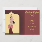 アラビア夜ベリーダンスのパーティー 招待状 (正面)
