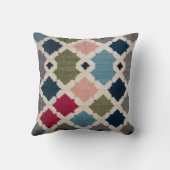 アラビア幾何学的ソフィスティと白キリム枕 クッション (裏面)