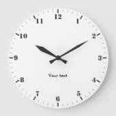 アラビア数字とダイヤル付クロノグラフ ラージ壁時計 (正面)