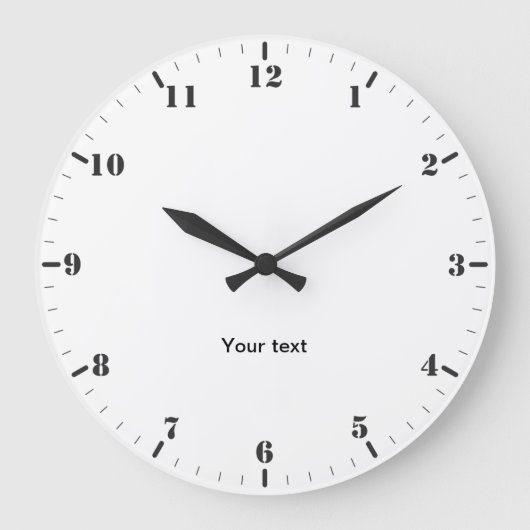 アラビア数字とダイヤル付クロノグラフ ラージ壁時計 (正面)