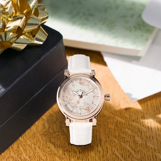 アラビア数字のレディースウォッチ - ローズゴールドのギフトアイデア 腕時計