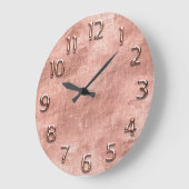 アラビア数字ホワイトカッパーバラ金ゴールド都市概念 ラージ壁時計 (傾斜)