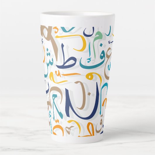 アラビア文字コーヒーマグ カフェラテマグ (正面)