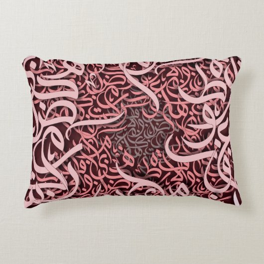 アラビア文字バラ アクセントクッション (正面)