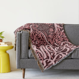 アラビア文字バラ スローブランケット