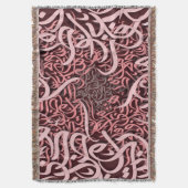 アラビア文字バラ スローブランケット (正面縦)