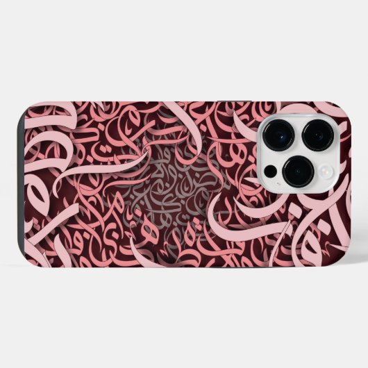 アラビア文字バラ iPhoneケース (裏面横)