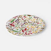 アラビア文字パターモダンン書 ペーパープレート (アングル)