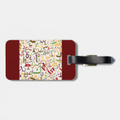 アラビア文字パターモダンン書 ラゲッジタグ (裏面横)