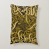 アラビア文字金ゴールド アクセントクッション (裏面(縦))
