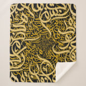 アラビア文字金ゴールド シェルパブランケット (正面)