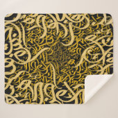 アラビア文字金ゴールド シェルパブランケット (正面(横))