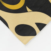 アラビア文字金ゴールド フリースブランケット (角)