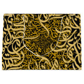 アラビア文字金ゴールド ラージペーパーバッグ (正面)