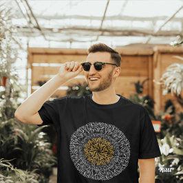 アラビア文字3dアートブロック tシャツ