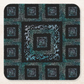 アラビア文字 スクエアペーパーコースター (正面)
