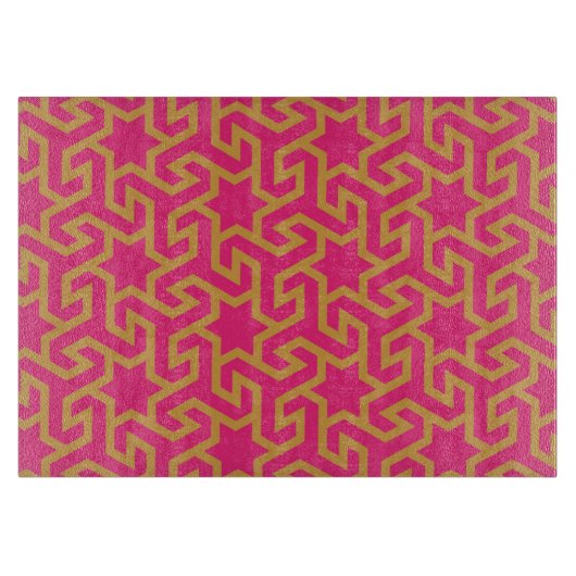 アラビア星型模様 カッティングボード (正面)