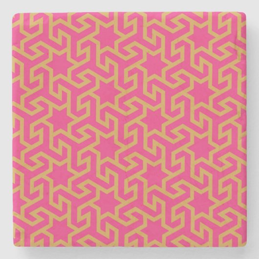 アラビア星型模様 ストーンコースター (正面)