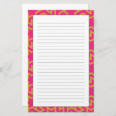 アラビア星型模様 便箋 (正面/裏面)