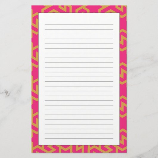 アラビア星型模様 便箋 (正面)