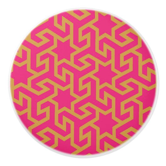 アラビア星形パターン セラミックノブ (正面)