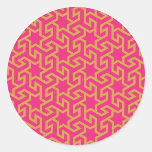 アラビア星形パターン ラウンドシール (正面)