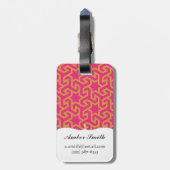 アラビア星形パターン ラゲッジタグ (裏面縦)