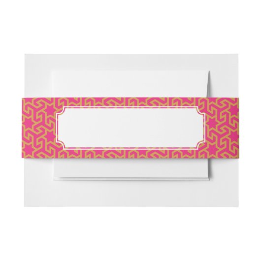 アラビア星形パターン 招待状ベリーバンド (正面例)