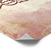 アラビア書道あらゆる困難と実に来き ポスター (角)