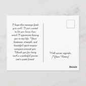 アラビア書道のカディジャ名， خديجة ポストカード (裏面)