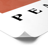 アラビア書道のミニマルな平和 ポスター (角)