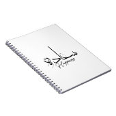 アラビア書道の幸せモダンタイポグラフィ ノートブック (右側)