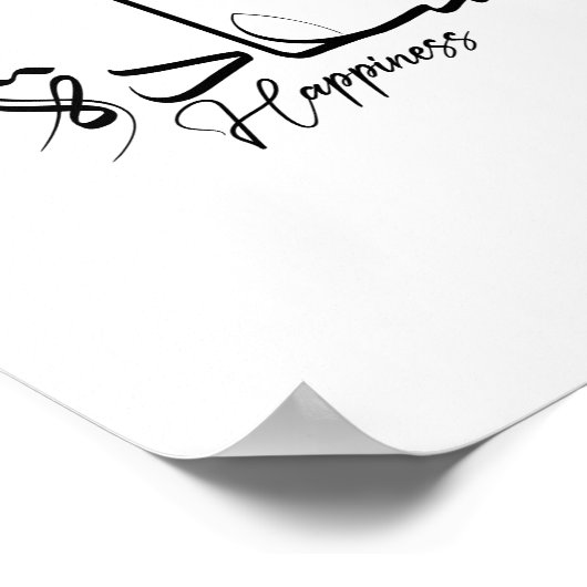 アラビア書道の幸せモダンタイポグラフィ ポスター (角)