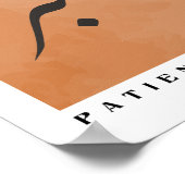 アラビア書道の忍耐ボホスタイルウォールアート ポスター (角)