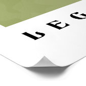 アラビア書道ミニマリストのレガシー ポスター (角)