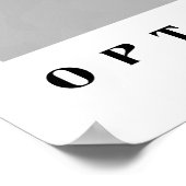 アラビア書道ミニマリストの楽観主義 ポスター (角)