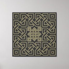 アラビア書道要素シンボルイスラムオーナメント キャンバスプリント