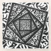 アラビア書道3D ガラスコースター (正面)