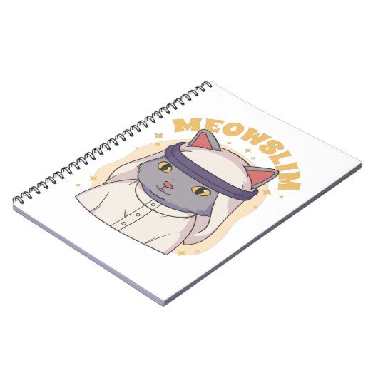 アラビア服を着たムスリムな漫画キャット ノートブック (左側)