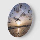 アラビア海の夕日 ラージ壁時計 (傾斜)