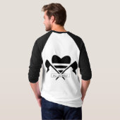 アラビア王冠の野球のワイシャツ Tシャツ (裏面フル)