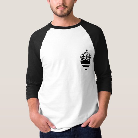 アラビア王冠の野球のワイシャツ Tシャツ (正面)