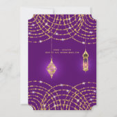 アラビア結婚のカップル婚約リハーサルディナー 招待状 (裏面)