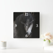 アラビア美しい馬 スクエア壁時計 (ホーム)