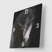 アラビア美しい馬 スクエア壁時計 (傾斜)