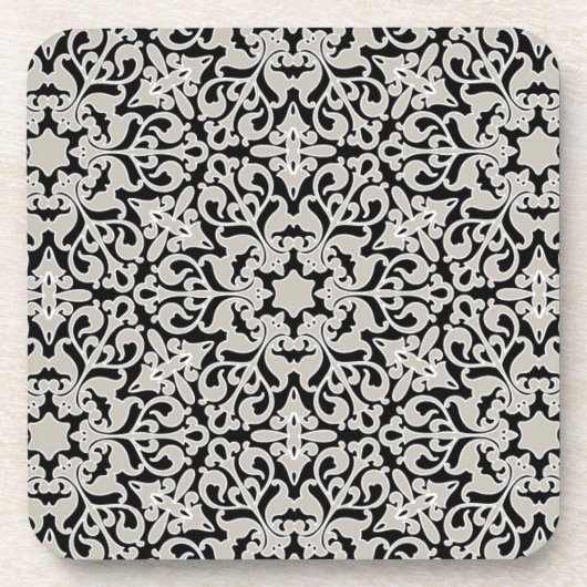 アラビア花パターン コースター (正面)