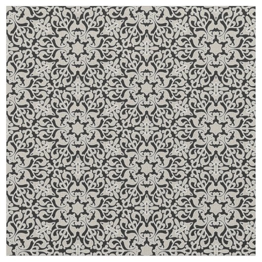 アラビア花パターン ファブリック (クローズアップ)