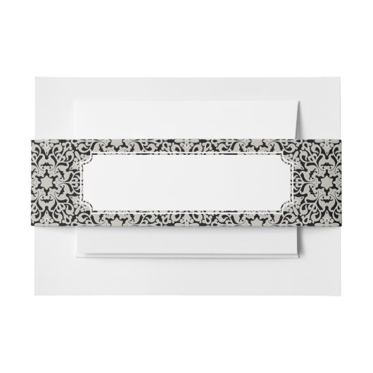 アラビア花パターン 招待状ベリーバンド (正面例)